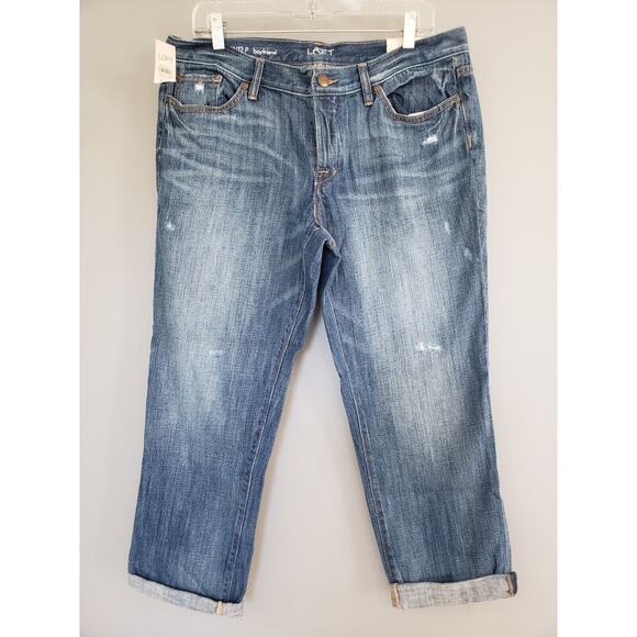 LOFT Denim - NEW Ann Taylor LOFT Legging Jeans Women's Petite Size 31/12 Cuffed Capri Ankle